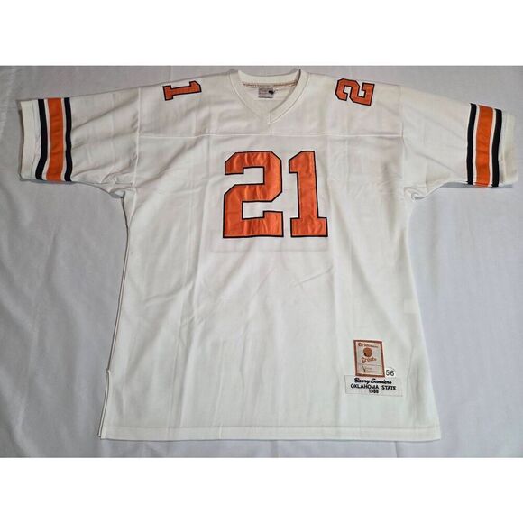 GRIDIRON GREATS BARRY SANDERS 1988 FOOTBALL JERSEY MENS 56 NCAA OKLAHOMA STATE - Picture 1 of 8